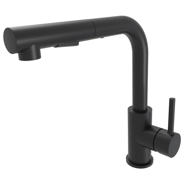 Olympia Single Handle Pull-Out Kitchen Faucet in Matte Black K-5085-MB